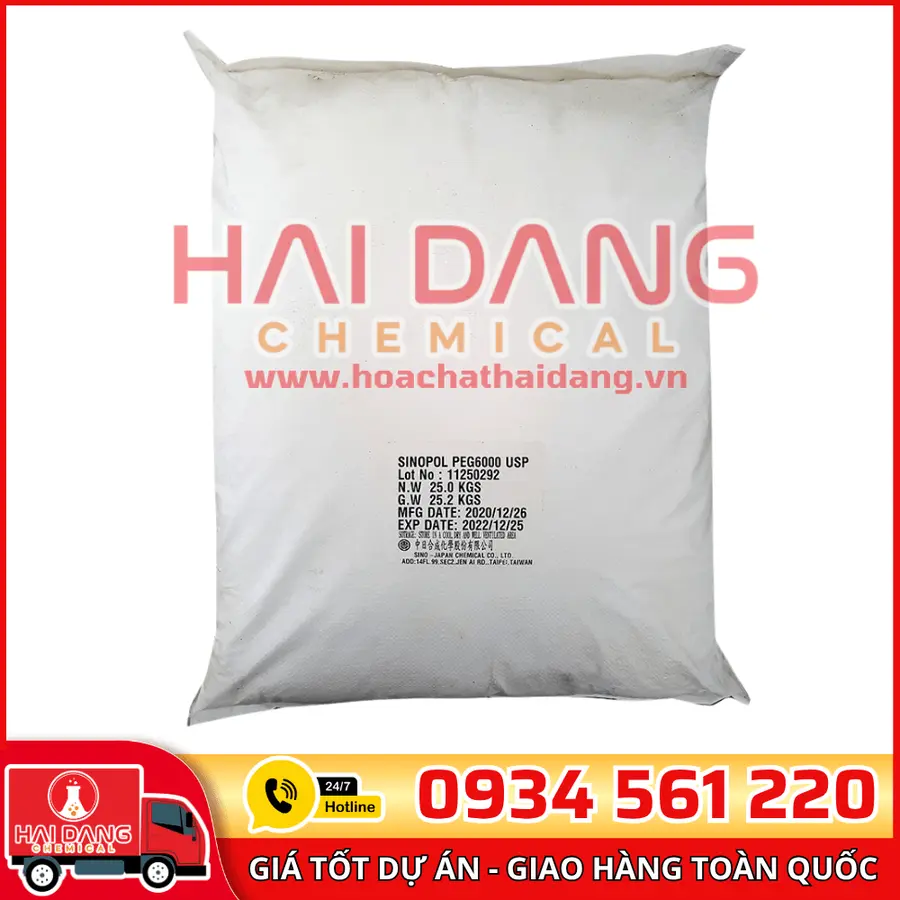 Polyethylene Glycol 6000 PEG 6000 Ấn Độ 