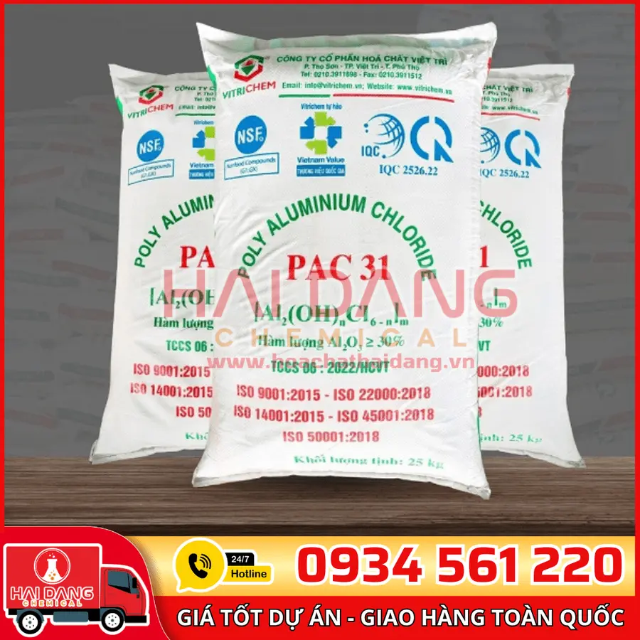 Polyaluminium Chloride PAC Al2O3 31% Việt Nam