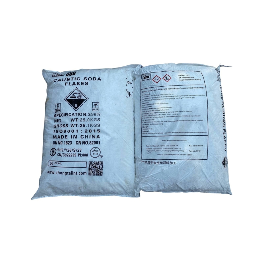 Xút Vảy NaOH 98% Trung Quốc 25kg/bao