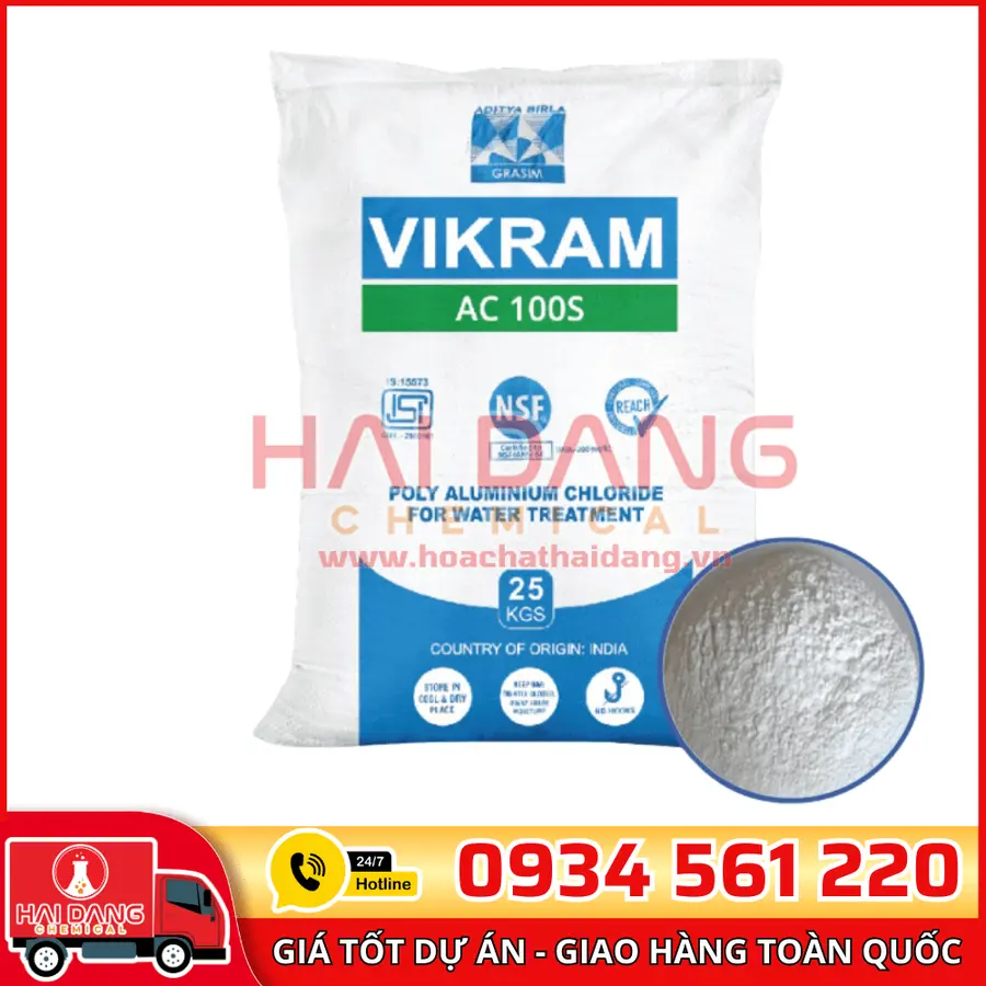 Polyaluminium Chloride PAC Al2O3 Vikram 31% Ấn Độ